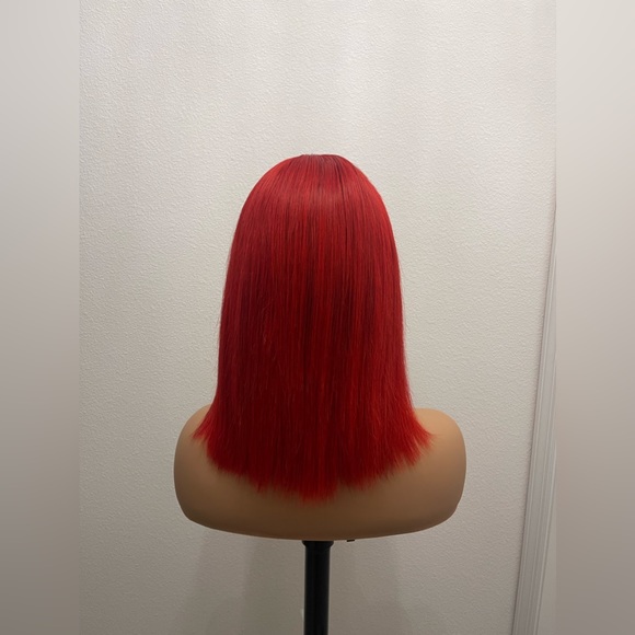 New! 12” Middle T Part, Straight Human Hair Bob Wig - Picture 4 of 11